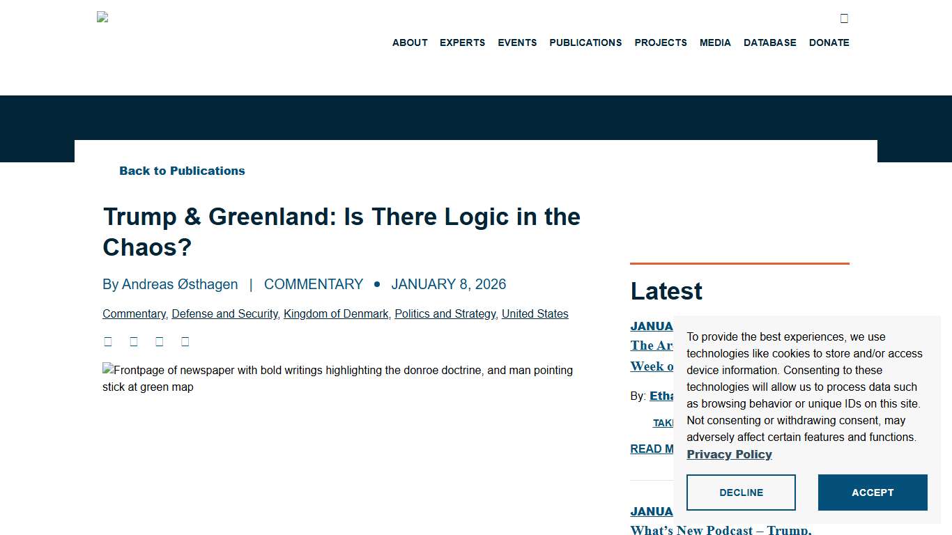 Trump & Greenland: Is There Logic in the Chaos? The Arctic Institute – Center for Circumpolar Security Studies